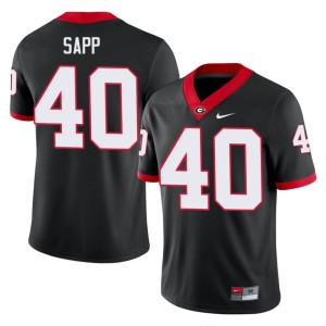 Mens #40 Georgia Theron Sapp University Black Jerseys 817608-774