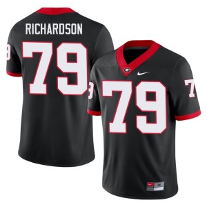 Men #79 NCAA Georgia Bulldogs TyQuez Richardson Black Jerseys 372188-290