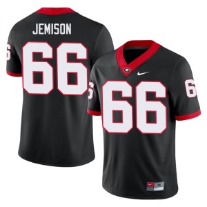 Men's Georgia Bulldogs University Tyreek Jemison Black #66 Jersey 697271-611