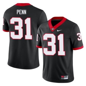 Mens Georgia #31 Black Wade Penn Football Jersey 735033-337