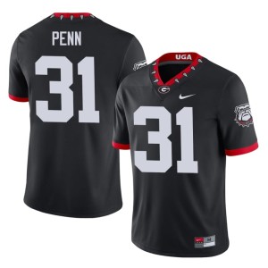 Men's Black Alumni Mascot 100th Anniversary #31 UGA Wade Penn Jerseys 970115-379