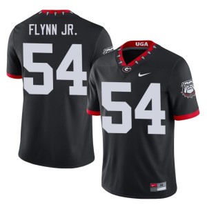 Mens #54 Georgia Waltclaire Flynn Jr. NCAA Black Mascot 100th Anniversary Jersey 805399-659