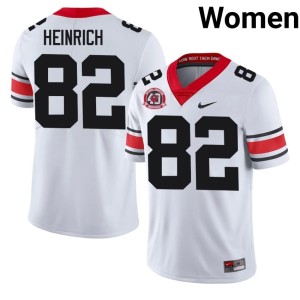 Women's University of Georgia Bulldogs White #82 Replica Colton Heinrich 1980 National Champions 40th Anniversary Jerseys 354983-935