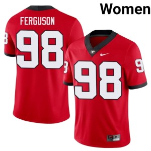 Women Official Connor Ferguson #98 UGA Red Jersey 326434-345
