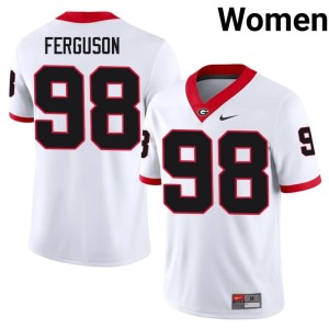 Womens Player White Connor Ferguson University of Georgia Bulldogs #98 Jerseys 204240-255