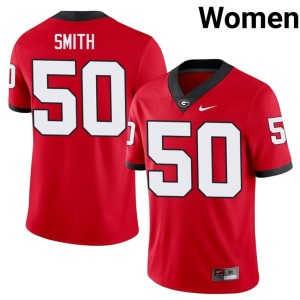 Women Red Damn Good Dawgs #50 Cortez Smith Replica Jerseys 112891-549