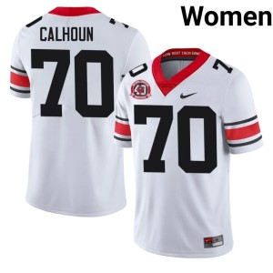 Womens High School White Georgia #70 Daniel Calhoun 1980 National Champions 40th Anniversary Jerseys 589849-429
