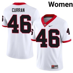 Women's Danny Curran White #46 Dawgs College Jersey 646962-695