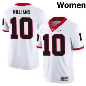 Women Elyiss Williams White #10 High School Damn Good Dawgs Jersey 329702-318