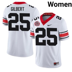 Womens University of Georgia #25 Game 1980 National Champions 40th Anniversary White Jontae Gilbert Jerseys 809082-758