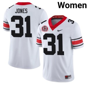 Women University of Georgia Bulldogs White Official #31 Kyron Jones 1980 National Champions 40th Anniversary Jersey 847491-383