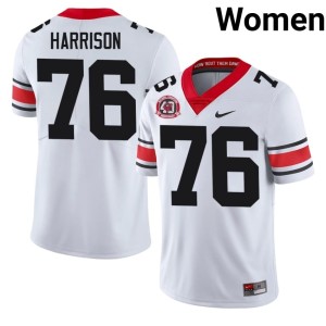 Women 2026 Bulldog Nation White Marcus Harrison #76 1980 National Champions 40th Anniversary Jersey 442897-769