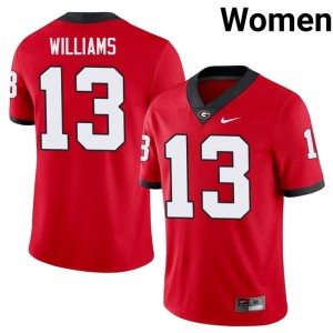 Women's Georgia #13 Tyler J. Williams Red Alumni Jerseys 936838-769