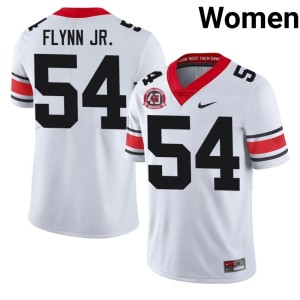 Women's #54 1980 National Champions 40th Anniversary White Waltclaire Flynn Jr. College University of Georgia Bulldogs Jerseys 217604-213