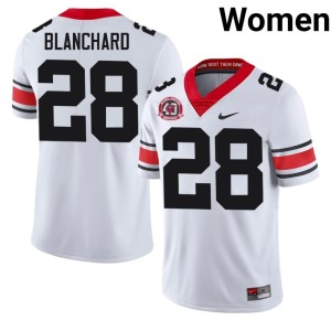 Womens White Stitched Georgia #28 1980 National Champions 40th Anniversary Walter Blanchard Jersey 754365-659
