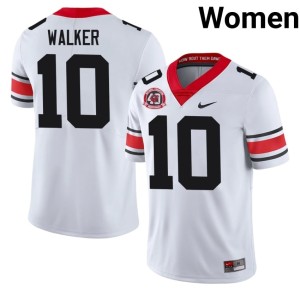 Womens White Georgia Bulldogs College 1980 National Champions 40th Anniversary #10 Zayden Walker Jersey 654448-410
