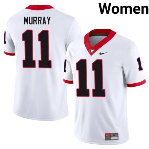 Women's White Aaron Murray Football #11 UGA Jerseys 279943-392