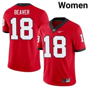 Womens Bryson Beaver #18 Bulldog Nation 2026 Red Jersey 710269-700
