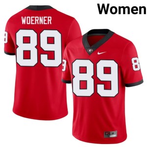 Women's Red 2026-27 Charlie Woerner Damn Good Dawgs #89 Jersey 736045-917