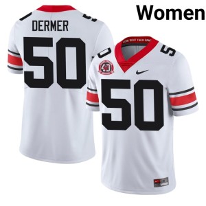 Women's Colton Dermer White Georgia Bulldogs 1980 National Champions 40th Anniversary College #50 Jerseys 212988-662