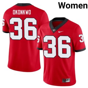 Womens Daniel Okonkwo #36 2026 Red Damn Good Dawgs Jerseys 636599-157