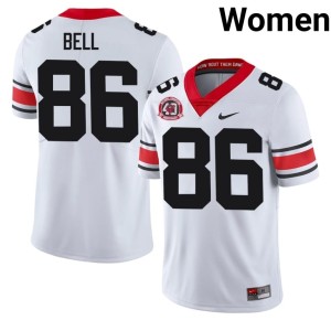 Women's 2026 #86 1980 National Champions 40th Anniversary White Georgia Dillon Bell Jerseys 437206-381