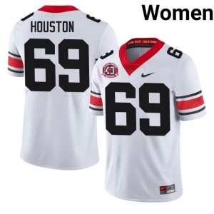 Womens Graham Houston 1980 National Champions 40th Anniversary #69 College White University of Georgia Bulldogs Jersey 950533-294
