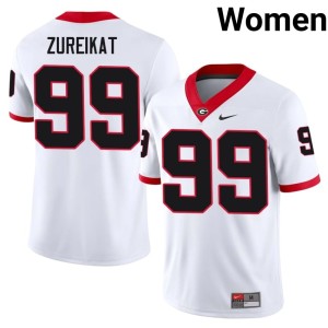 Women Harran Zureikat White #99 Georgia Bulldogs 2026 Jersey 952959-461