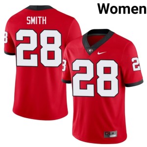 Women's Red Jordan Smith University #28 Georgia Jerseys 848109-304