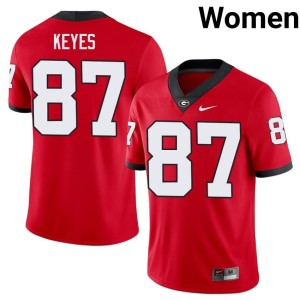 Womens Game Lincoln Keyes Georgia Red #87 Jerseys 312561-917