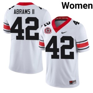 Women's White Nick Abrams II Go Dawgs 1980 National Champions 40th Anniversary #42 Limited Jersey 379072-246