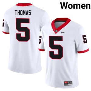 Womens UGA Bulldogs Noah Thomas #5 Player White Jersey 226806-488