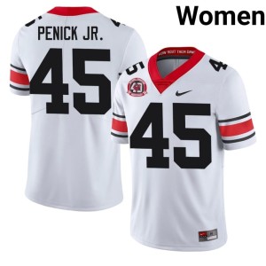 Women's Terrence Penick Jr. University #45 1980 National Champions 40th Anniversary White Go Dawgs Jersey 728897-973