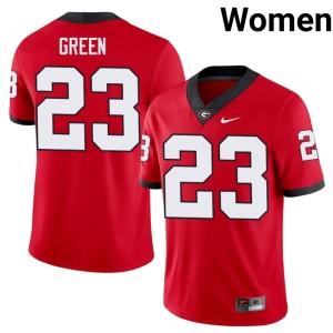 Women's University of Georgia Bulldogs Replica Tyriq Green #23 Red Jersey 333390-862