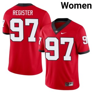 Women's #97 UGA High School Wade Register Red Jerseys 875222-586