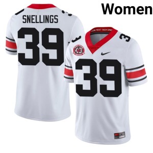 Women's 2026-27 Will Snellings White 1980 National Champions 40th Anniversary Georgia #39 Jersey 461780-908