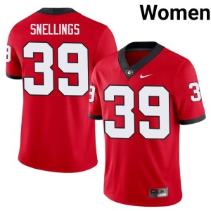 Women Will Snellings Red NCAA Bulldog Nation #39 Jerseys 366815-940