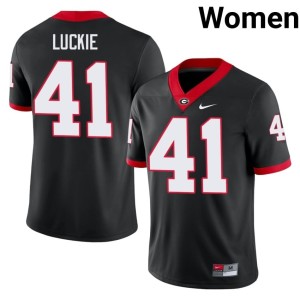 Women's UGA Replica #41 Carter Luckie Black Jerseys 895395-267