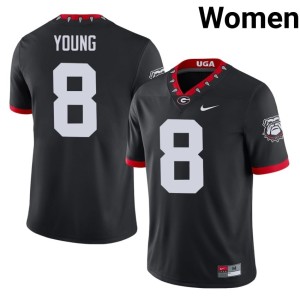 Womens Go Dawgs Embroidery Colbie Young Black Mascot 100th Anniversary #8 Jerseys 341133-634