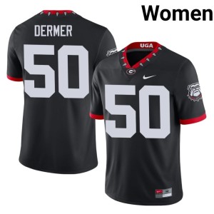 Women's Damn Good Dawgs Mascot 100th Anniversary Black #50 Colton Dermer NCAA Jersey 165413-352