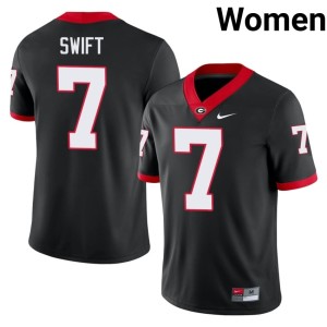 Women's D'Andre Swift Black Bulldog Nation #7 2026 Jerseys 284495-995