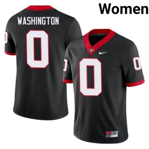 Womens Limited Georgia Bulldogs Darnell Washington #0 Black Jersey 212912-499