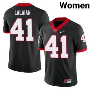 Women's High School #41 David Lalaian Black University of Georgia Jersey 439938-677