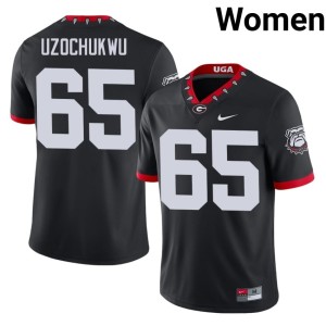 Womens Damn Good Dawgs #65 Black Dennis Uzochukwu Game Mascot 100th Anniversary Jersey 951082-166
