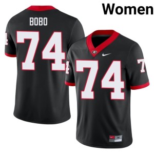 Women's Drew Bobo Go Dawgs Player #74 Black Jersey 991303-321