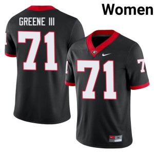 Women's Limited #71 Dawgs Black Earnest Greene III Jerseys 260778-836