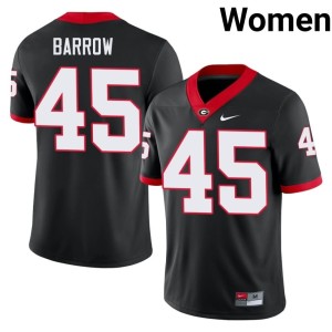 Women's #45 Black University of Georgia Bulldogs Limited Eli Barrow Jersey 913626-462