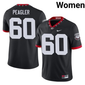 Women UGA Bulldogs Replica Henry Peagler Mascot 100th Anniversary #60 Black Jersey 264012-725
