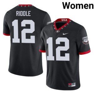 Women's Black #12 Mascot 100th Anniversary DGDs Stitched Ja'Marley Riddle Jerseys 744391-408