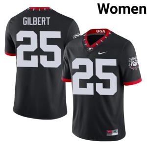 Women's Football Mascot 100th Anniversary #25 Black Georgia Jontae Gilbert Jersey 827382-393